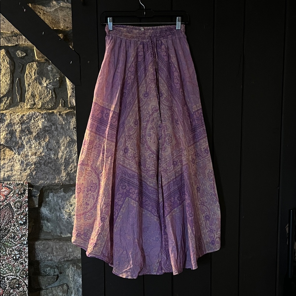 Spell Lavender Paisley Maxi Skirt S